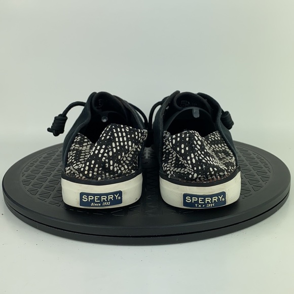 Sperry Top-Sider Seacoast Isle Black Canvas Comfort Shoes Women's Size 9 - Picture 6 of 11